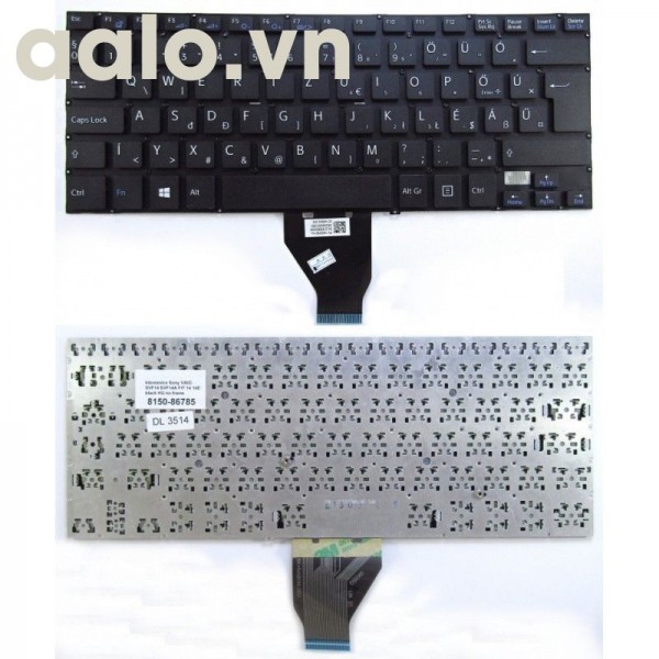 Bàn phím laptop SonySVF14 SVF14A FIT 14, black HUNGARY MAGYAR layout - keyboard Sony