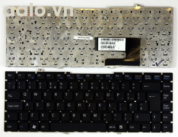 Bàn phím laptop SonyVGN-FW21L Black UK Layout Replacement  - keyboard Sony