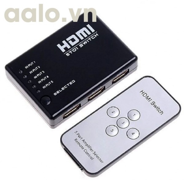 Bộ GỘP HDMI 5 vào 1 ra màn hình ( Có điều khiển )