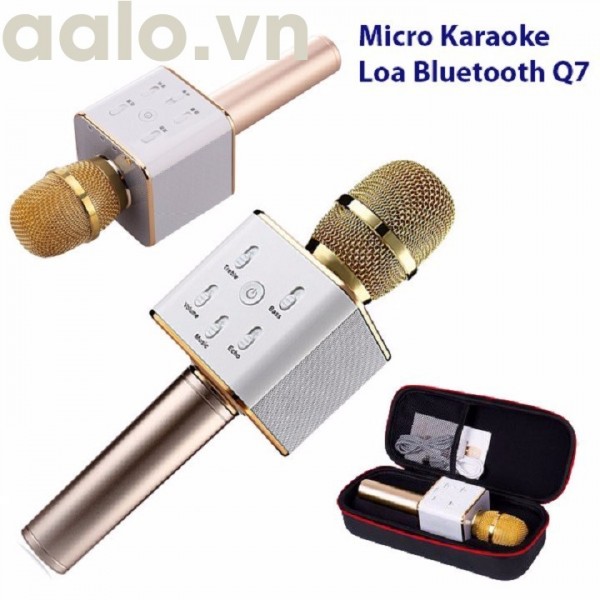Mic karaoke Q7 tặng kèm 1 Đèn Led USB-aalo.vn