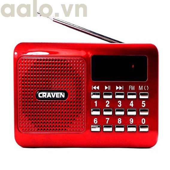 ĐÀI RADIO FM NGHE NHẠC QUA USB VÀ THẺ NHỚ  CRAVEN CR-26