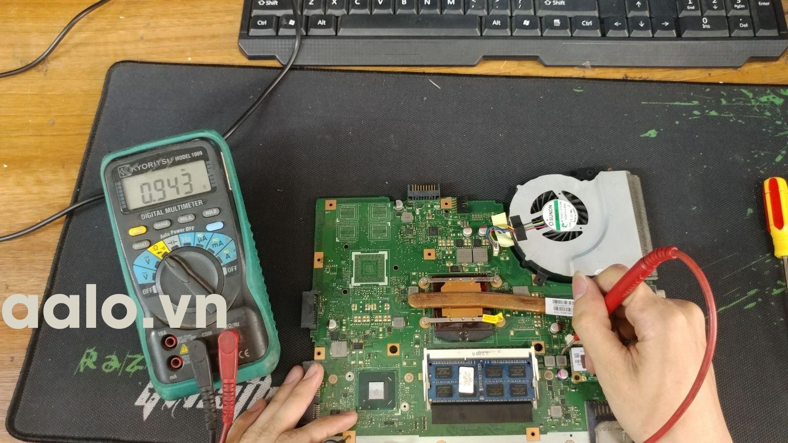 Sửa laptop Asus TP550 không nhận được sạc-aalo.vn
