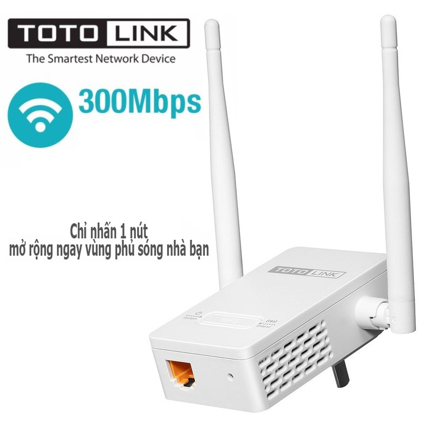 Thiết Bị Kích Sóng WiFi Repeater TOTOLINK EX200 (Trắng) - aalo.vn