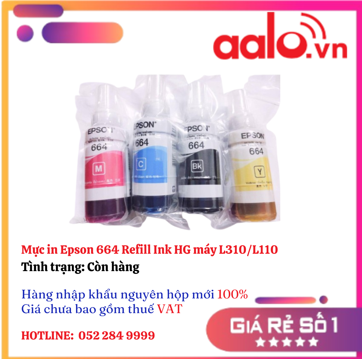 Mực in Epson 664 Refill Ink HG máy L310/L110 