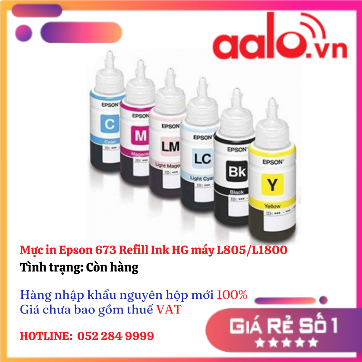 Mực in Epson 673 Refill Ink HG máy L805/L1800