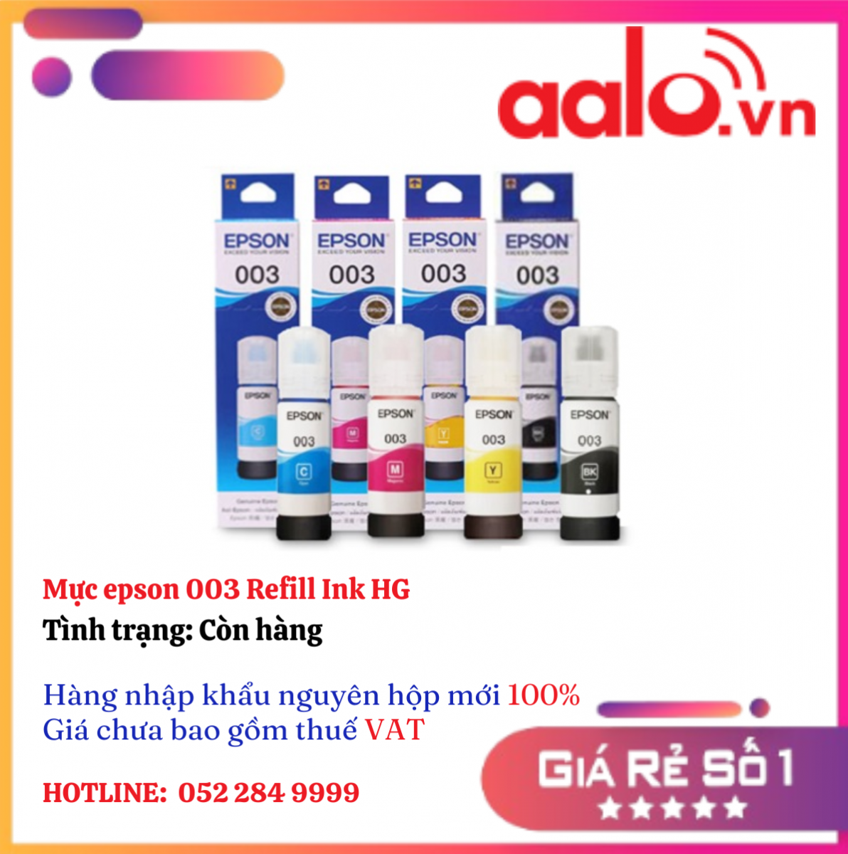 Mực epson 003 Refill Ink HG - L1110/L3110/L3150/L5190/L1210