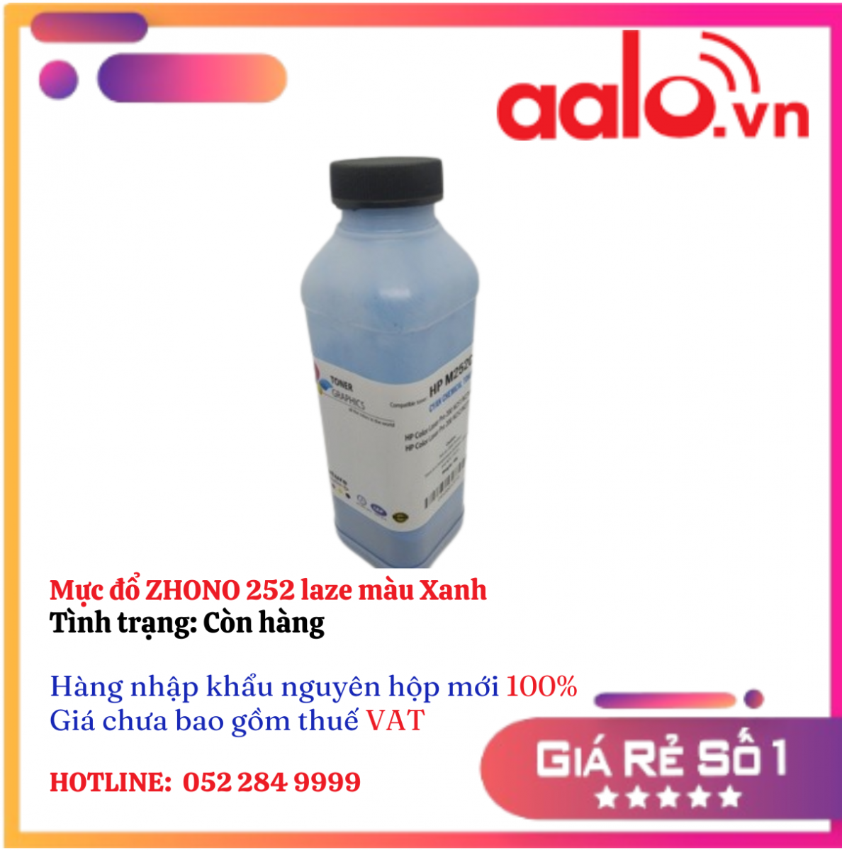 Mực đổ ZHONO 252 laze màu Xanh