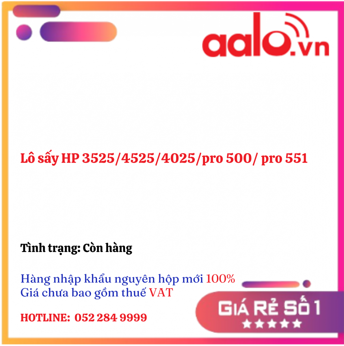 Lô sấy HP 3525/4525/4025/pro 500/ pro 551