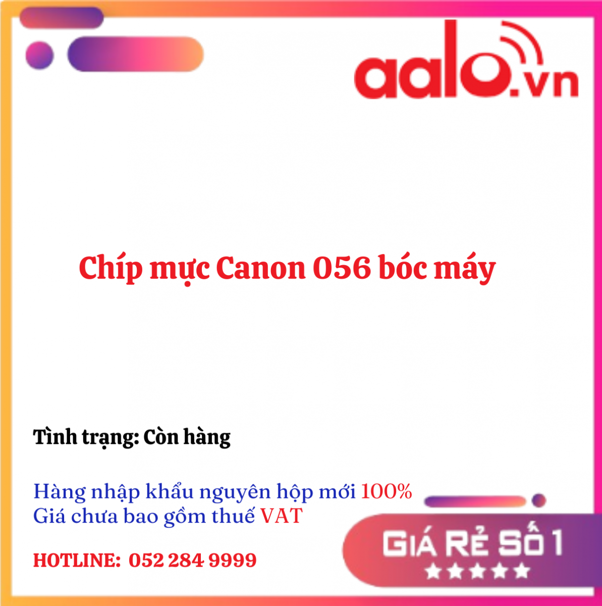 Chíp mực Canon 056 bóc máy