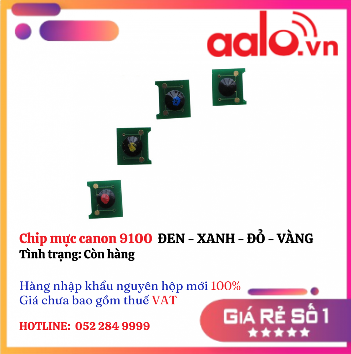 Chip mực canon 9100 ĐEN - XANH - ĐỎ - VÀNG