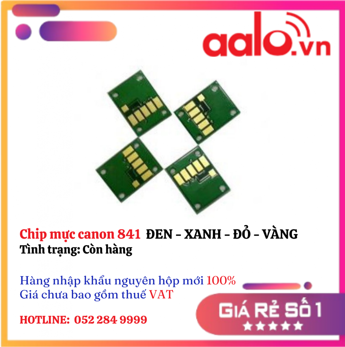 Chip mực canon 841 ĐEN - XANH - ĐỎ - VÀNG