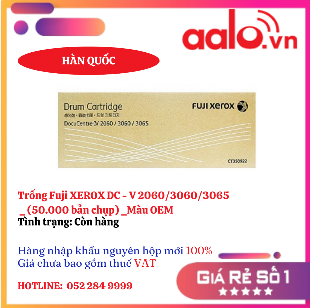 Trống  Fuji XEROX DC - V 2060/3060/3065 _ (50.000 bản chụp) _Màu OEM _Hàn Quốc