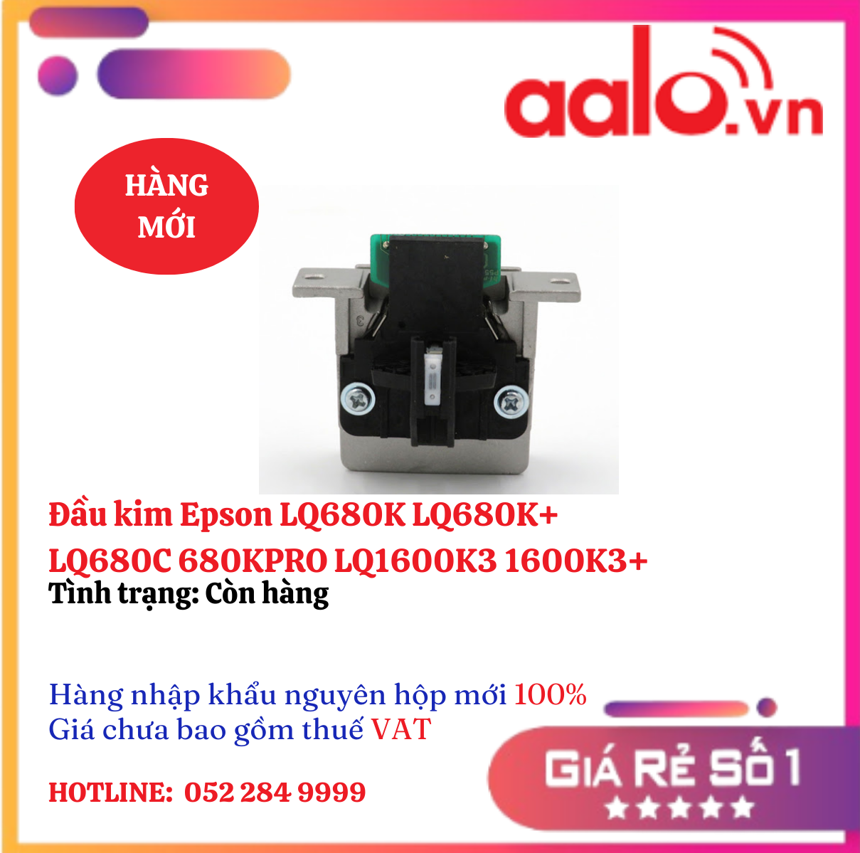 Đầu kim  Epson LQ680K  LQ680K+ LQ680C 680KPRO LQ1600K3 1600K3+ - Mới