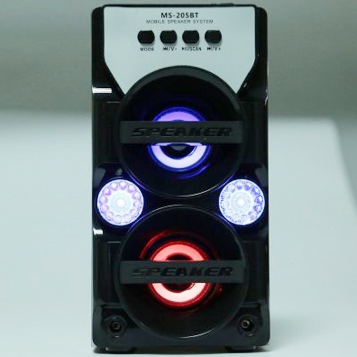 Loa Bluetooth Speaker 205BT/209BT Âm thanh hay chuẩn có đèn led ( tặng kèm củ sạc nhanh) - aalo.vn