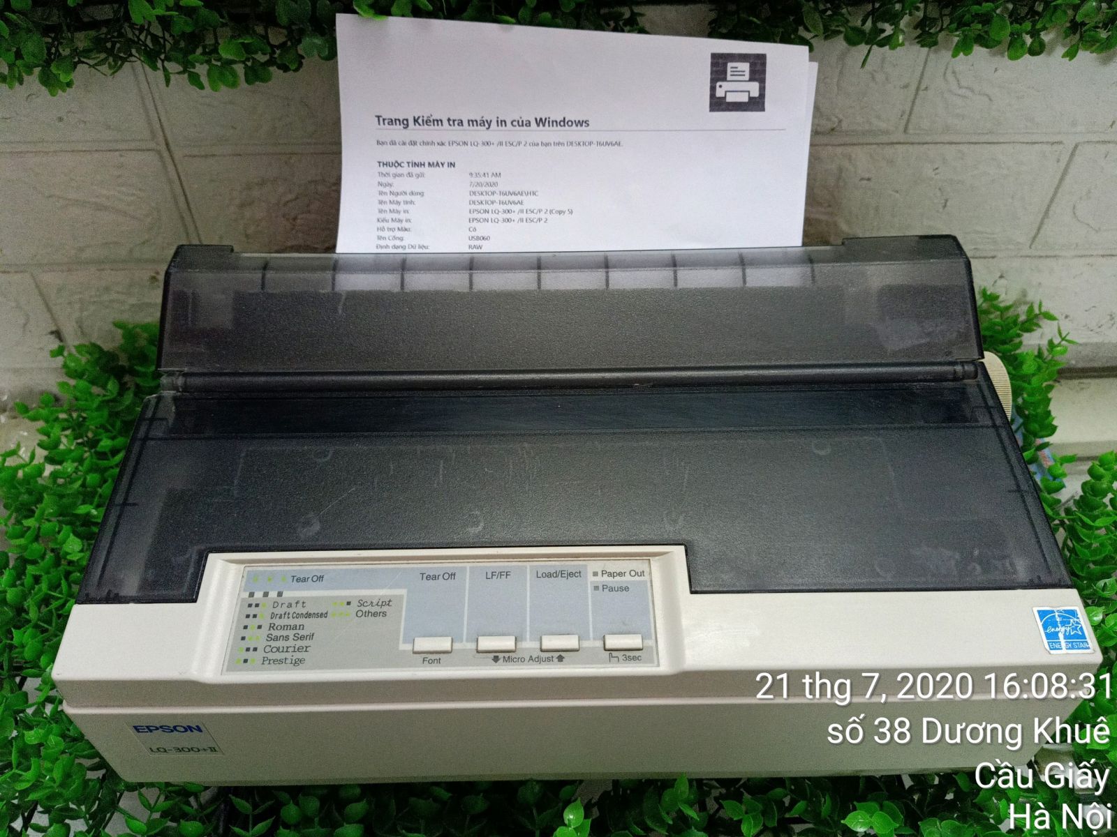 Máy in Kim Epson LQ300+II (24 kim, in khổ A4) Kèm băng mực , dây nguồn , dây USB mới - aalo.vn