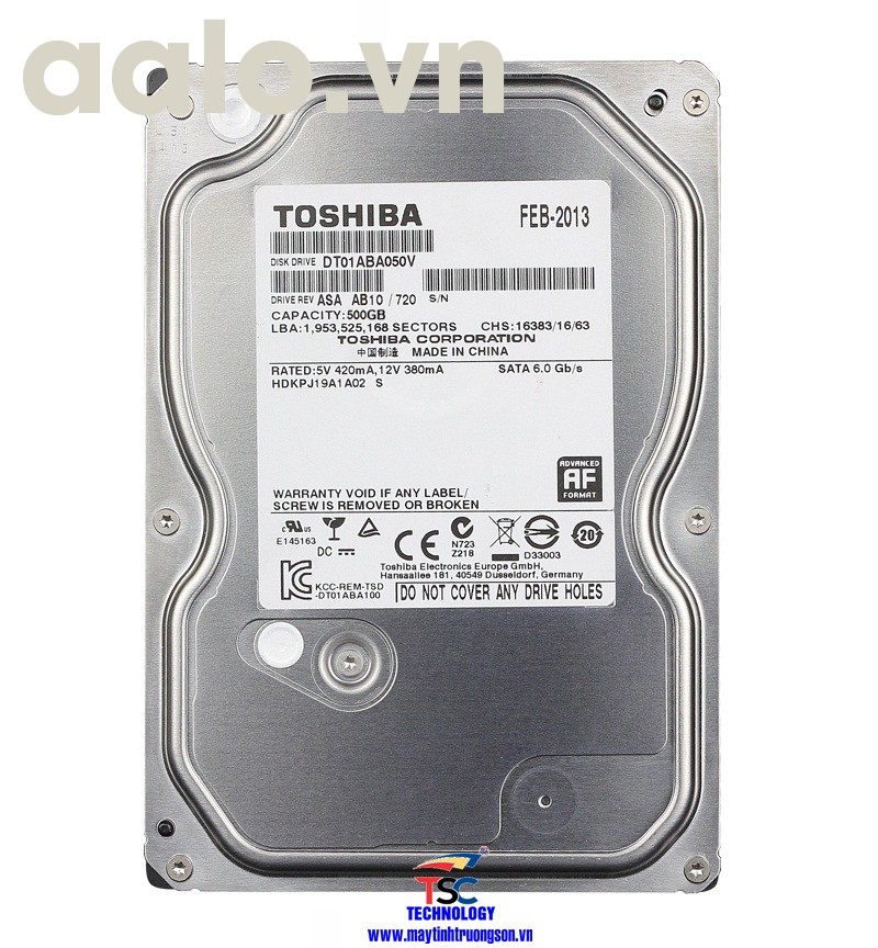 Ổ cứng Toshiba HDD 500Gb | dùng cho máy tính bàn