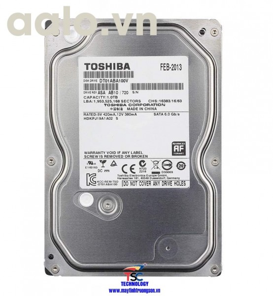 Ổ cứng Toshiba HDD 2TB | dùng cho máy tính bàn/ Camera