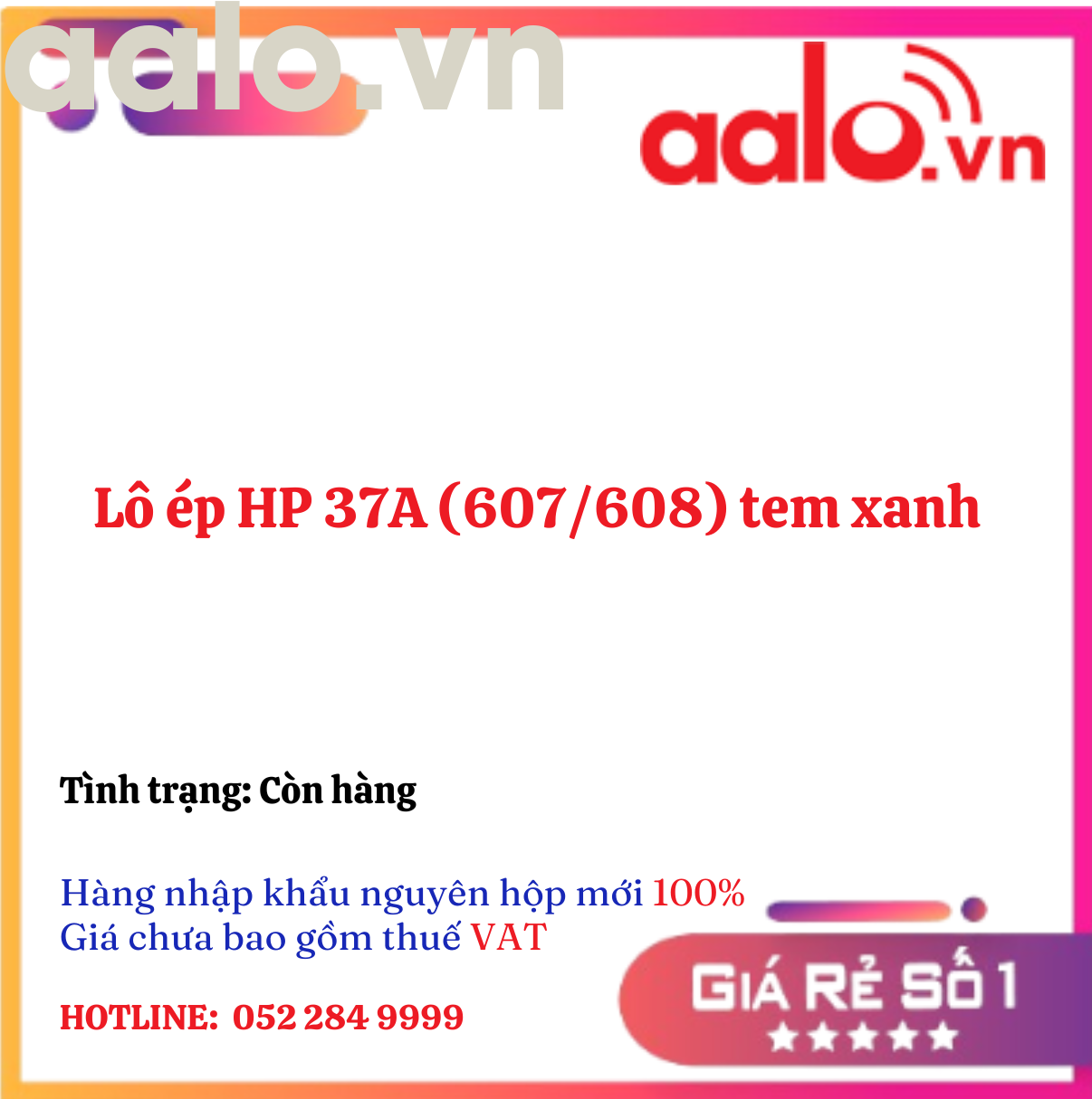 Lô ép HP 37A (607/608) tem xanh