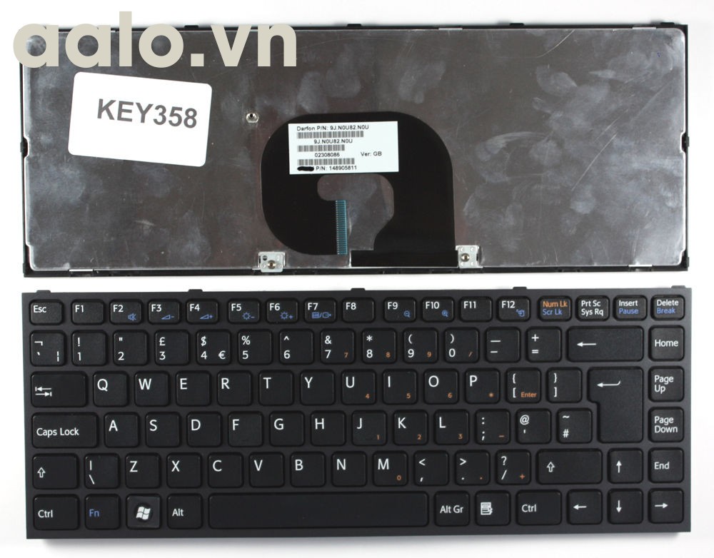 Bàn phím laptop Sony Sony Vaio VPC-Y218 Black Frame Black UK - keyboard Sony