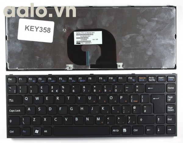Bàn phím laptop SonySony Vaio VPC-Y216GX/S Black Frame Black UK Layout - keyboard Sony