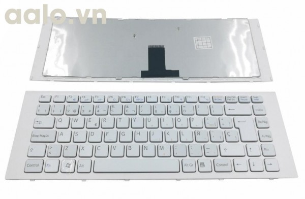Bàn phím laptop Sony  VPC-EG VPCEG SP Laptop Keyboard With Frame White- keyboard Sony