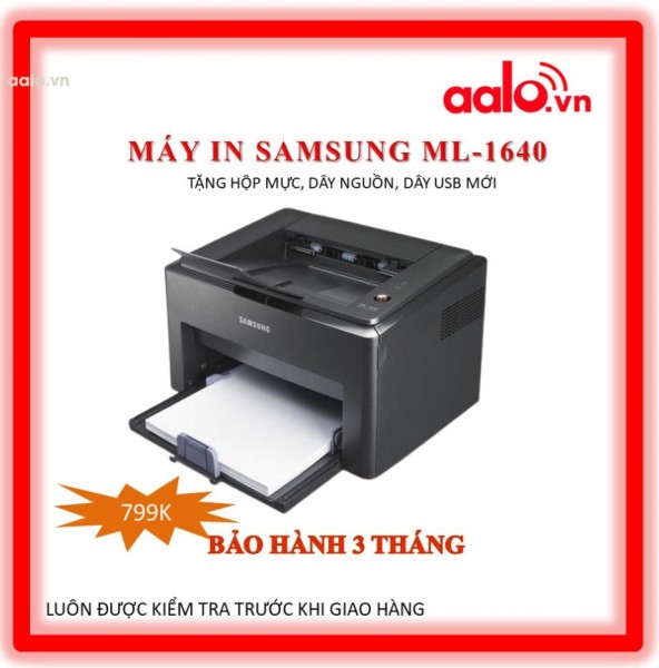 Máy in Samsung ML - 1640 ( Tặng hộp mực , dây nguồn , dây USB mới ) - aalo.vn