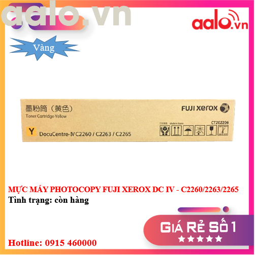MỰC MÁY PHOTOCOPY FUJI XEROX DC IV - C2260/2263/2265 ( VÀNG ) - AALO.VN