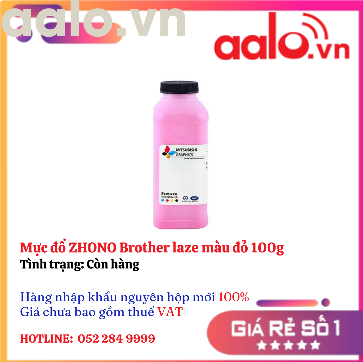 Mực đổ ZHONO Brother laze màu đỏ 100g