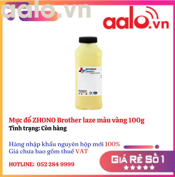 Mực đổ ZHONO Brother laze màu vàng 100g