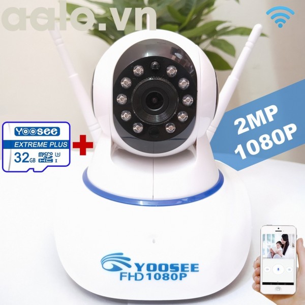 [Combo Camera kèm thẻ] Camera IP app yoosee 1080P + thẻ nhớ 32Gb - aalo.vn