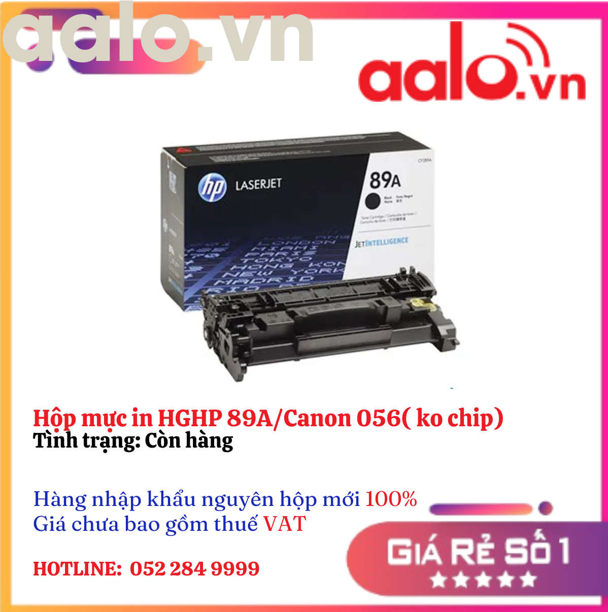 Hộp mực in HGHP 89A/Canon 056( ko chip)