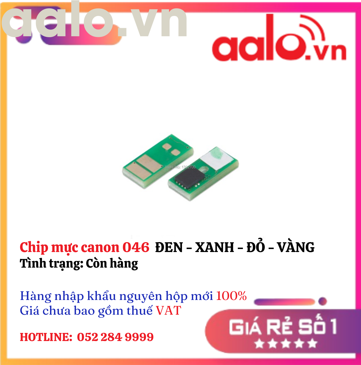 Chip mực canon 046  ĐEN - XANH - ĐỎ - VÀNG