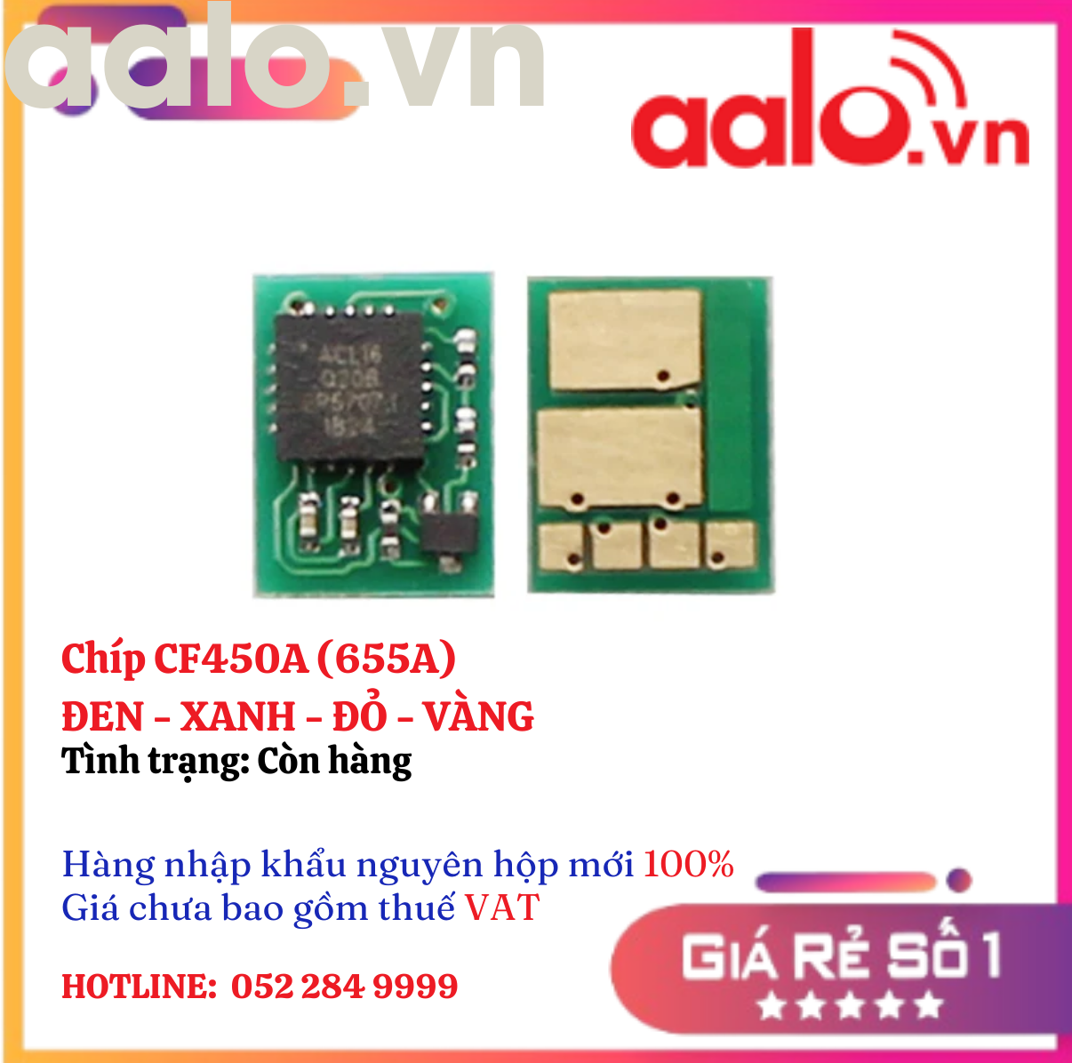 Chíp CF450A (655A)  ĐEN - XANH - ĐỎ - VÀNG