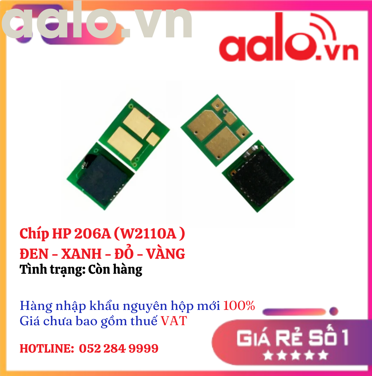 Chíp HP 206A (W2110A ) ĐEN - XANH - ĐỎ - VÀNG