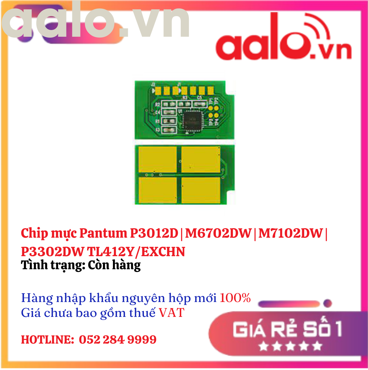 Chip mực  Pantum P3012D | M6702DW | M7102DW |  P3302DW TL412Y/EXCHN