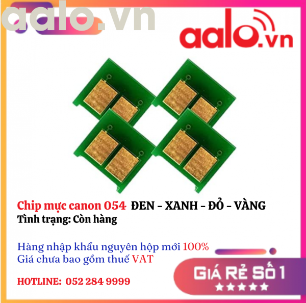 Chip mực canon 054  ĐEN - XANH - ĐỎ - VÀNG