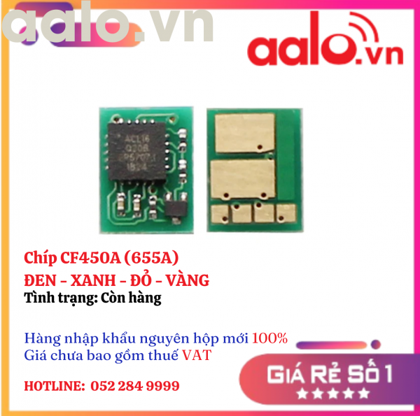 Chíp CF450A (655A)  ĐEN - XANH - ĐỎ - VÀNG