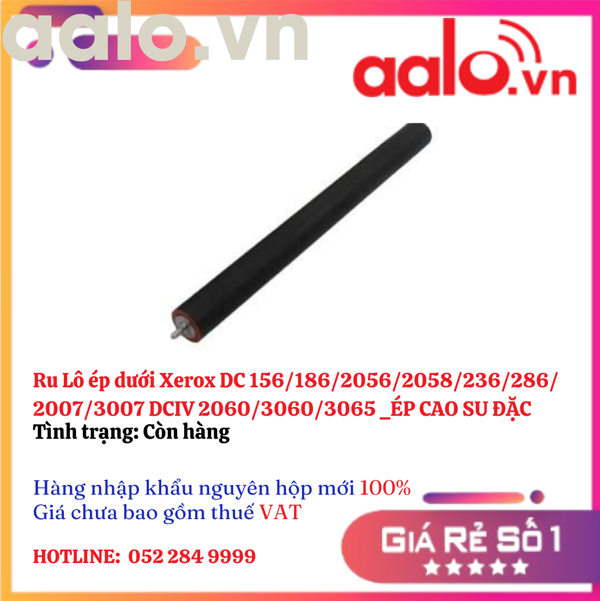 Ru Lô ép dưới Xerox DC 156/186/2056/2058/236/286/2007/3007 DCIV 2060/3060/3065 _ÉP CAO SU ĐẶC