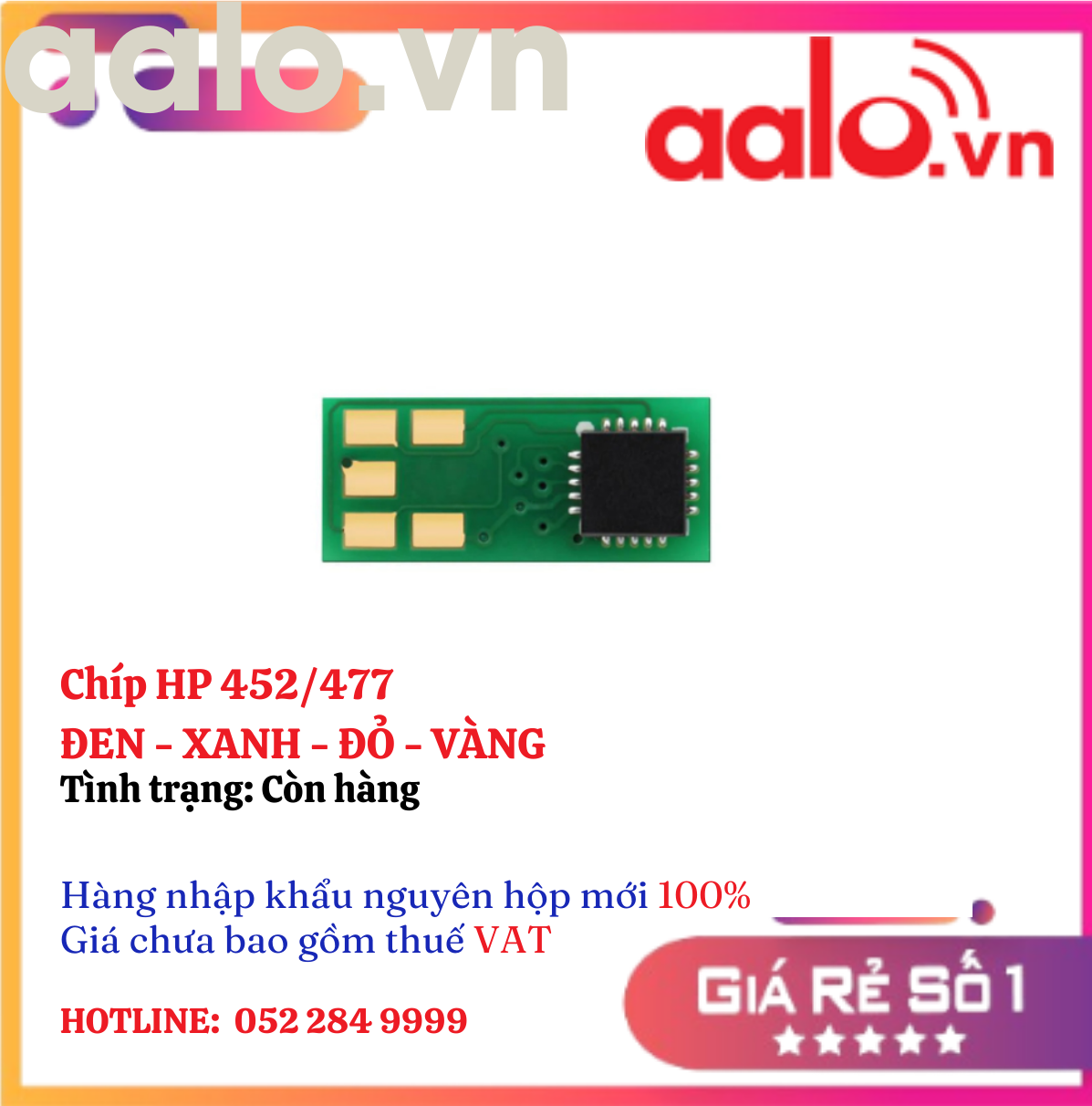 Chíp HP 452/477  ĐEN - XANH - ĐỎ - VÀNG