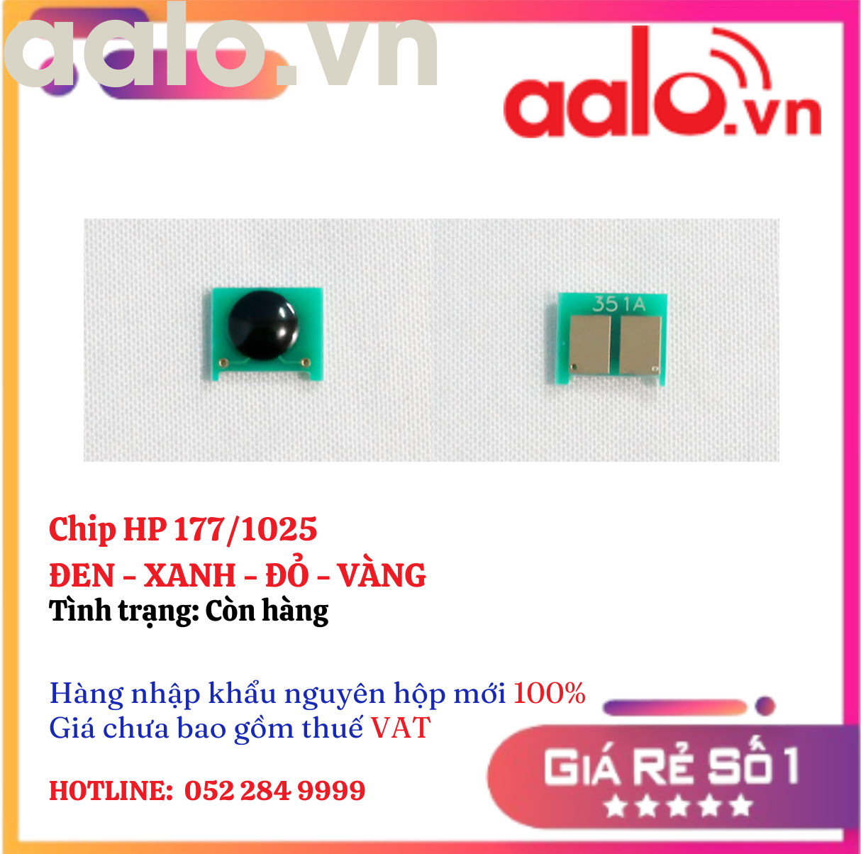 Chip HP 177/1025  ĐEN - XANH - ĐỎ - VÀNG