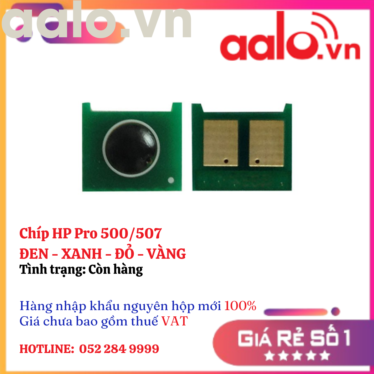 Chíp HP Pro 500/507  ĐEN - XANH - ĐỎ - VÀNG