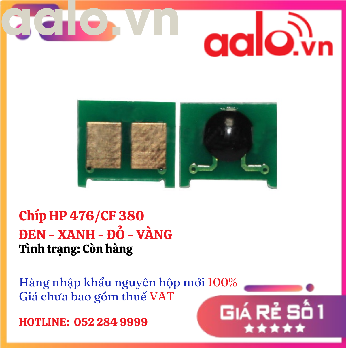 Chíp HP 476/CF 380  ĐEN - XANH - ĐỎ - VÀNG