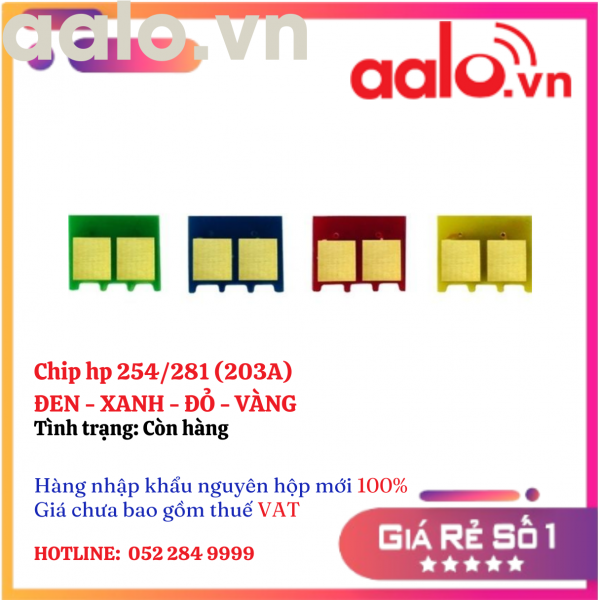 Chip hp 254/281 (203A)  ĐEN - XANH - ĐỎ - VÀNG