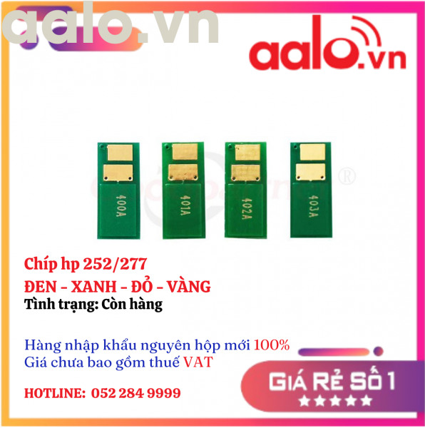 Chíp hp 252/277  ĐEN - XANH - ĐỎ - VÀNG