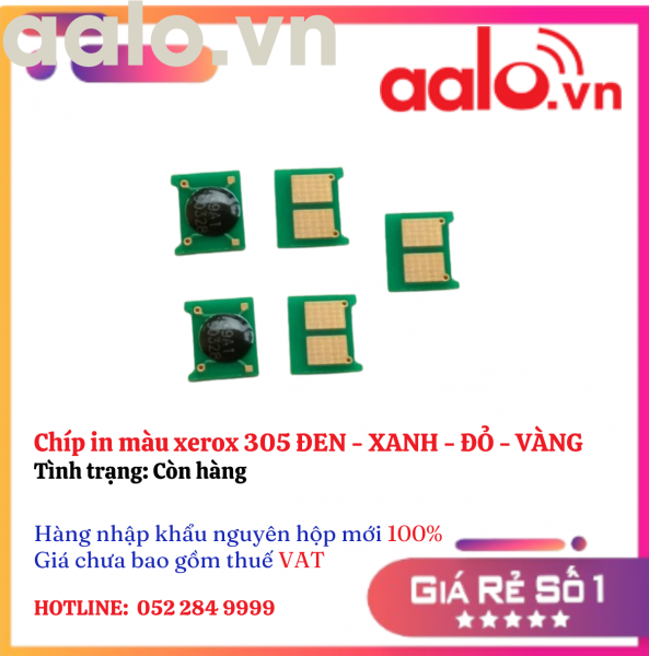 Chíp in màu xerox 305 ĐEN - XANH - ĐỎ - VÀNG