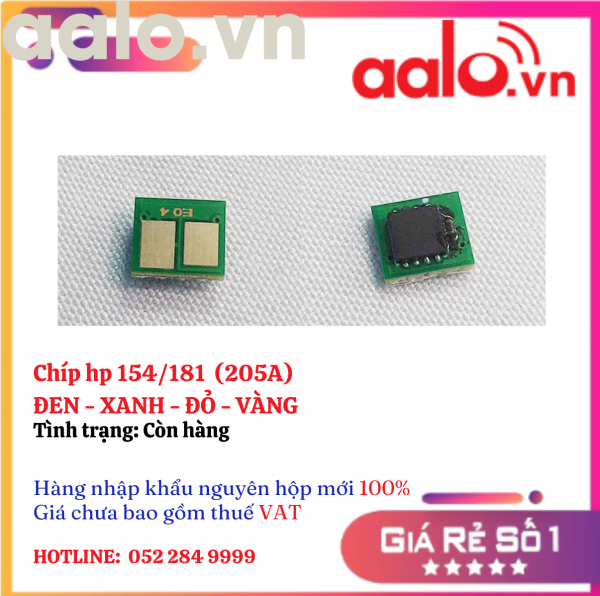 Chíp hp 154/181  (205A) ĐEN - XANH - ĐỎ - VÀNG