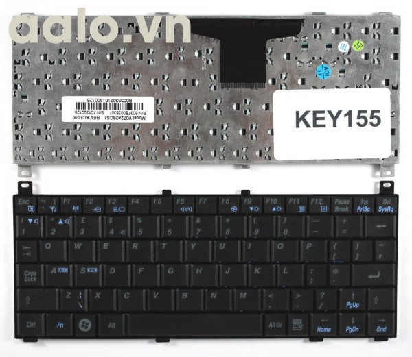 Bàn phím laptop TOSHIBA NB100-01E02H Black UK Layout Replacement Laptop Keyboard - keyboard TOSHIBA