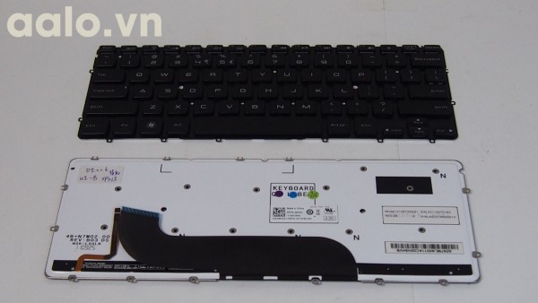 Bàn phím laptop Dell Ultrabook XPS 13 XPS13 Series UI Backlight Glossy Black- Keyboad Dell