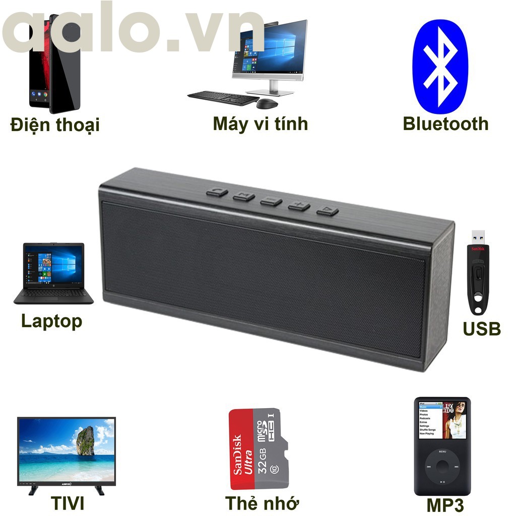 Loa Bluetooth X6 âm thanh HD có cổng AUX loa nghe nhạc ADP99 - aalo.vn