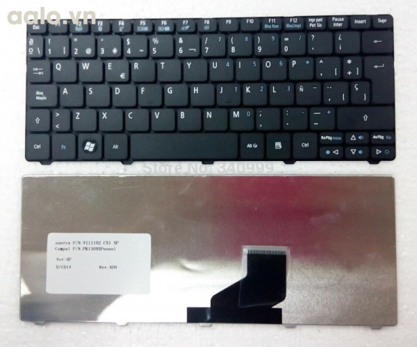 Bàn phím Laptop Acer Aspire One D255 D255E D257 D260 D270 D532H NAV50 NAV51 NAV70 - Keyboard Acer